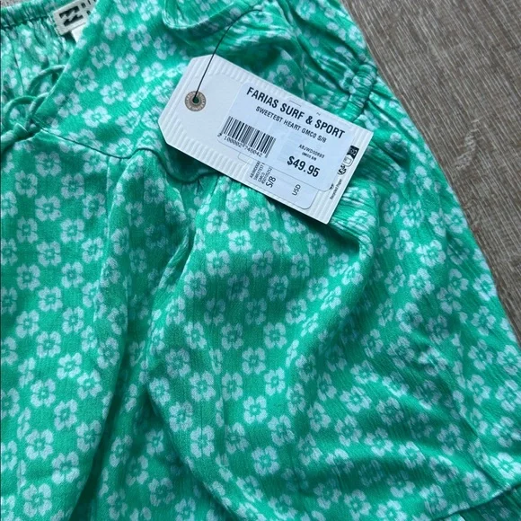 Green Floral Spaghetti Strap Dress - Picture 2 of 4